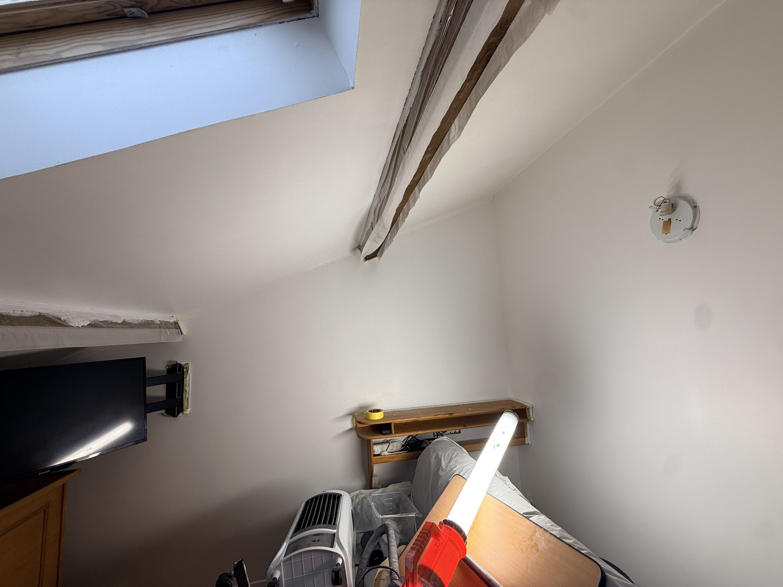 Peinture velours sur la mezzanine