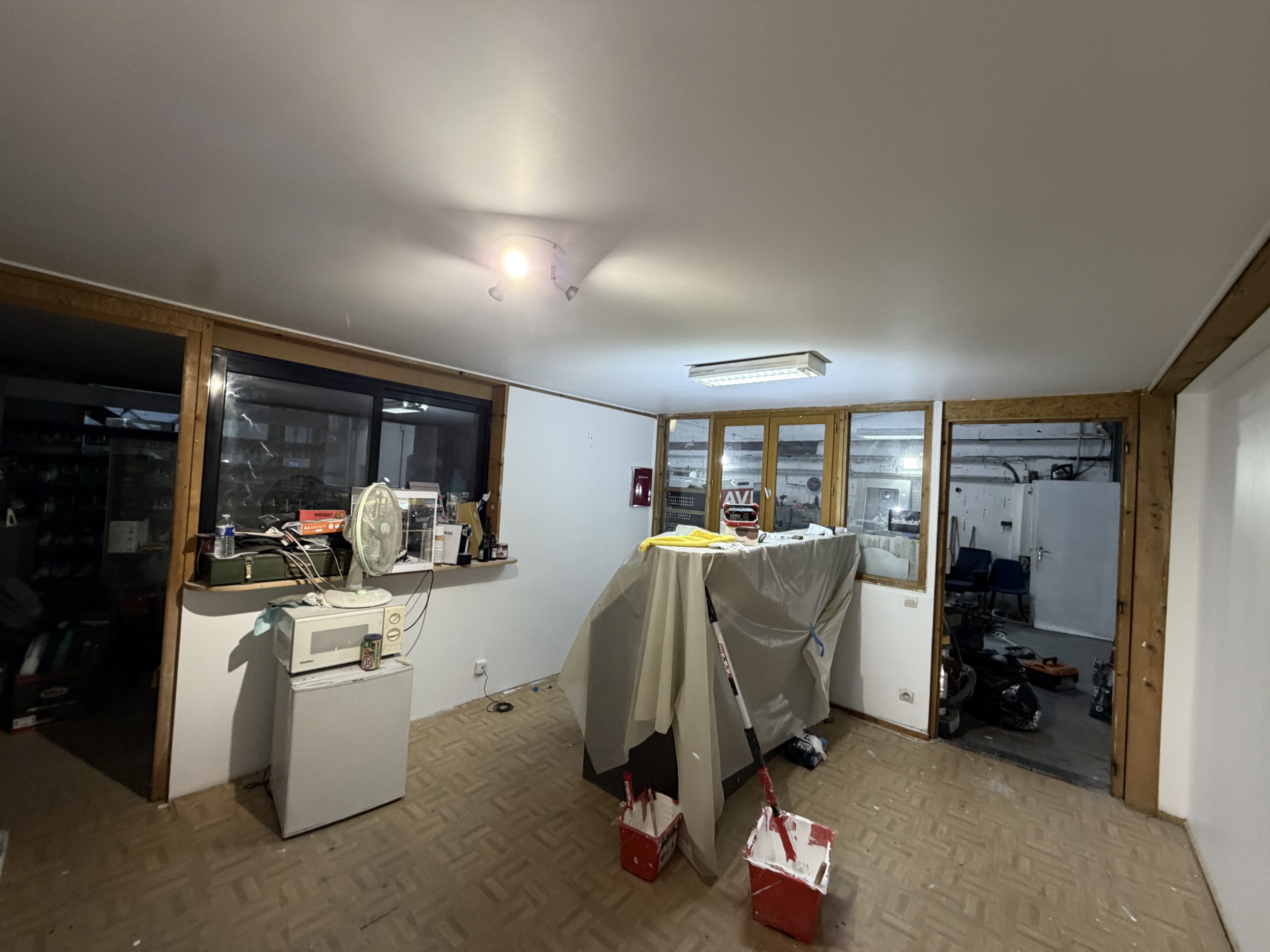 Peinture blanc velours terminée