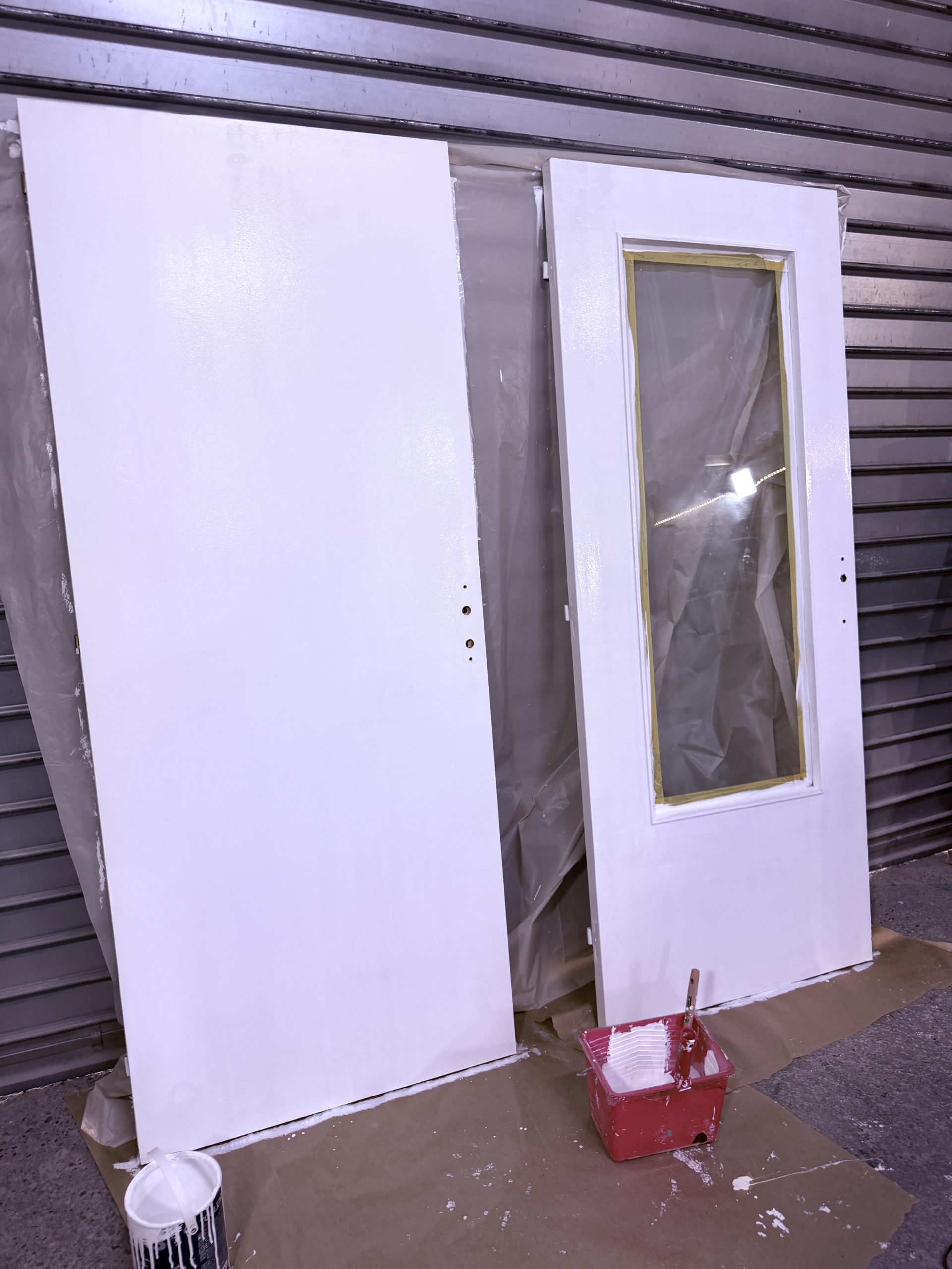 Finition des menuiseries en blanc