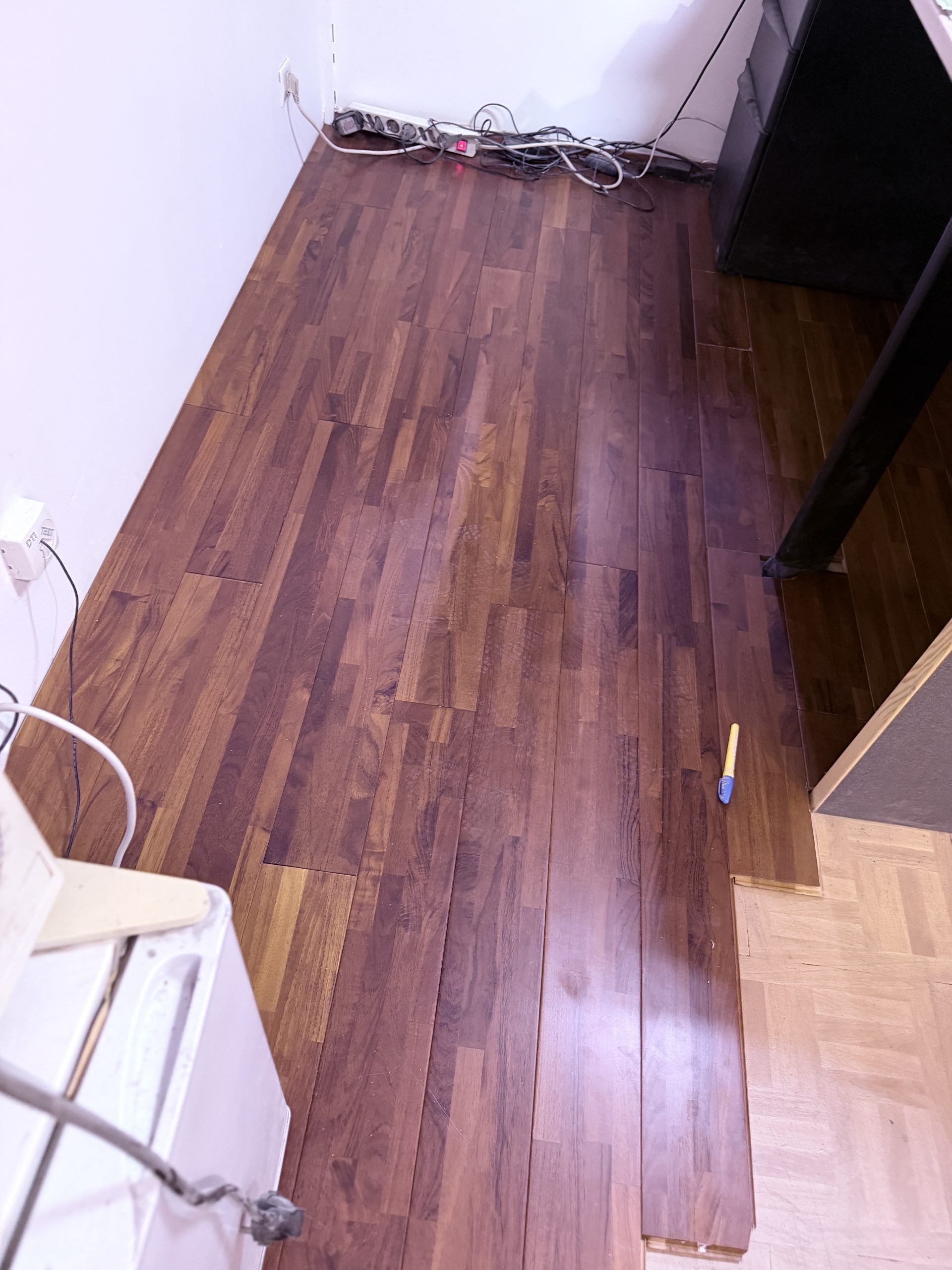 Parquet en cours de pose