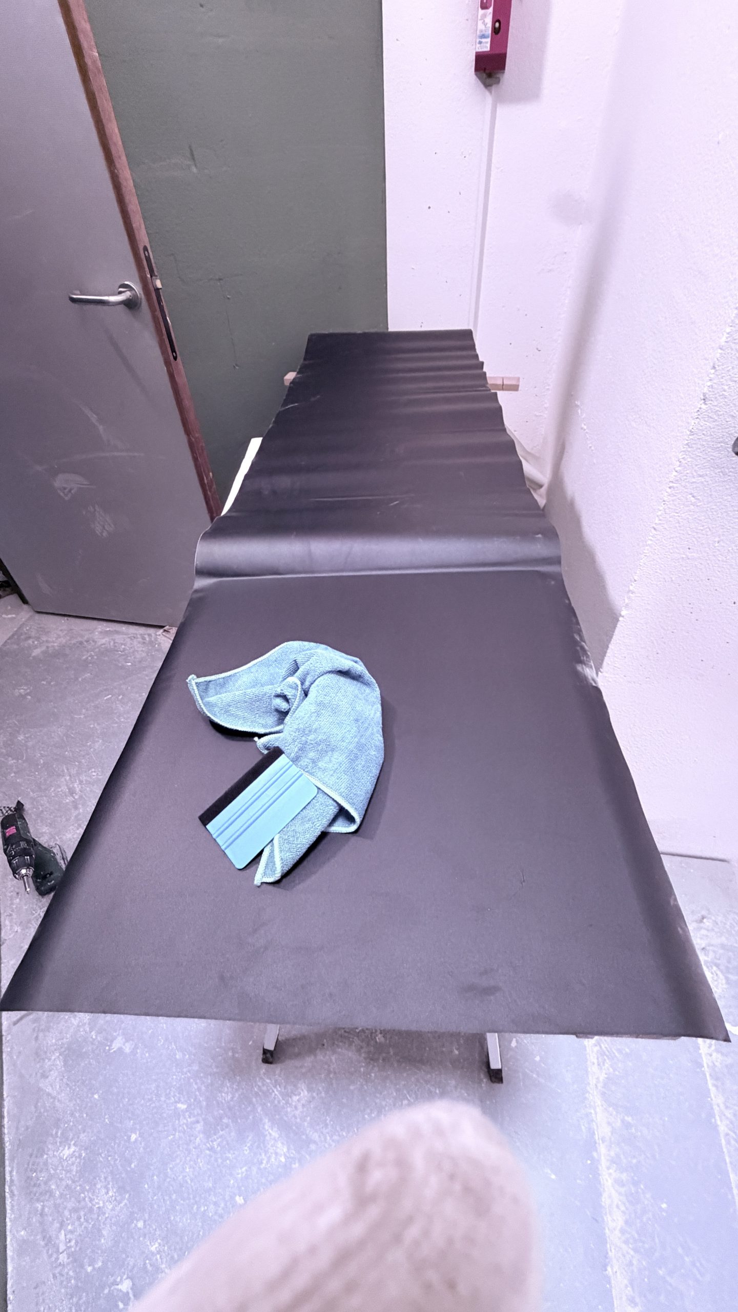Vantail après covering, prêt à reposer